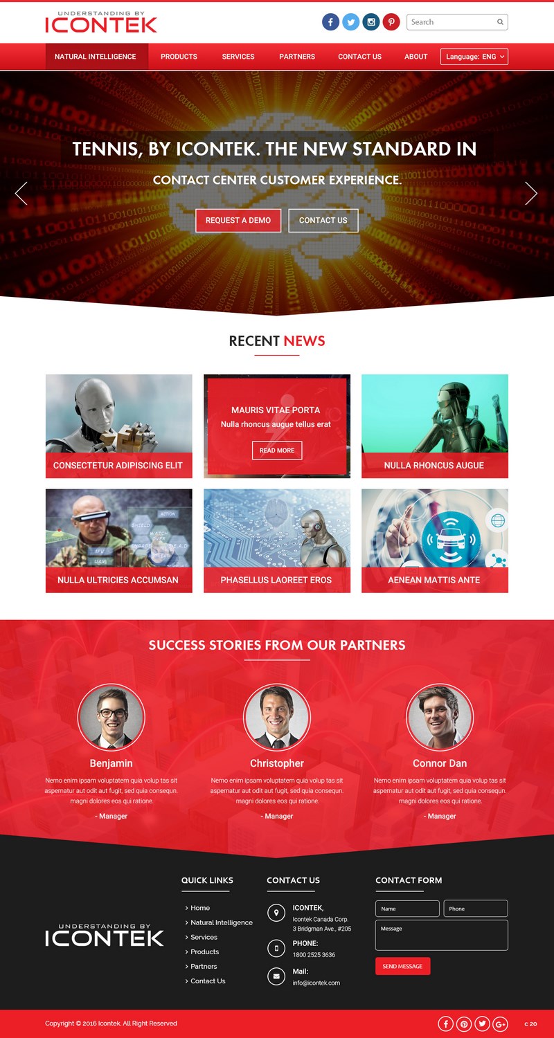 Wordpress Design by pb for Icontek | Design #12365131