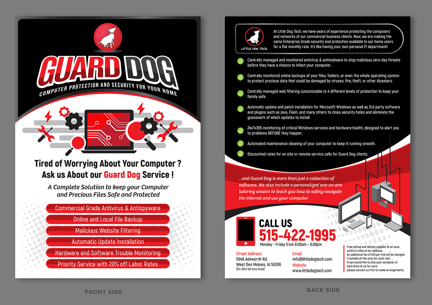 serious modern computer repair flyer design for a company by home hardware duncan flyer