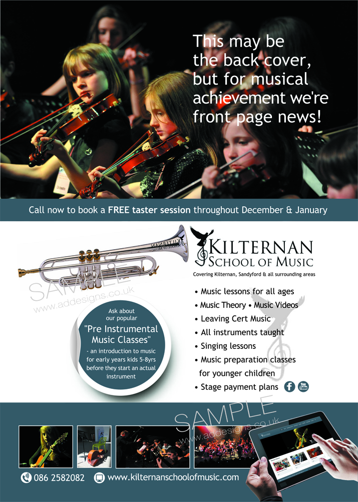 modern personable education flyer design for kilternan school of children slides on flyers artwork