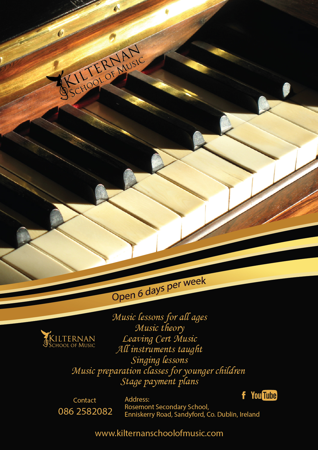 Flyer Design by Marina for KIlternan School of Music | Design #12391310