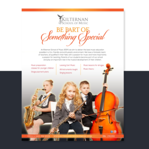 Flyer-Design von Pia Ceccarelli  für KIlternan School of Music | Design #12426414