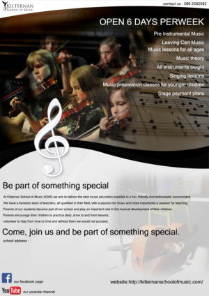 Flyer-Design von Agung Sri Harto für KIlternan School of Music | Design #12415893