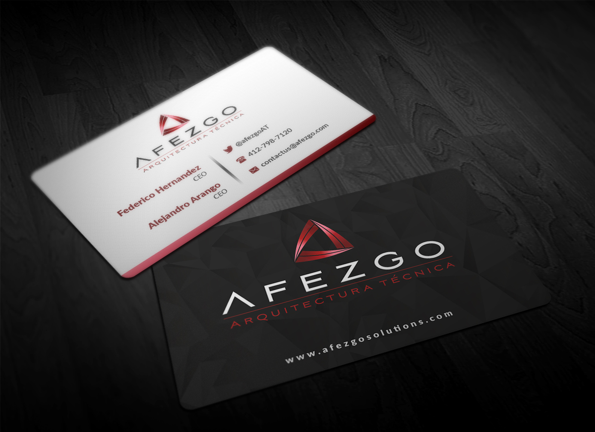 Business Card Design by Pointless Pixels India for AFEZGO | Design #12369160