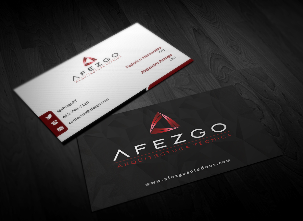 Business Card Design by Pointless Pixels India for AFEZGO | Design #12369164
