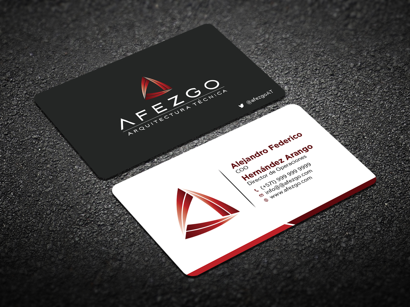 Business Card Design by Verified artistry (Design garden) for AFEZGO | Design #12439870