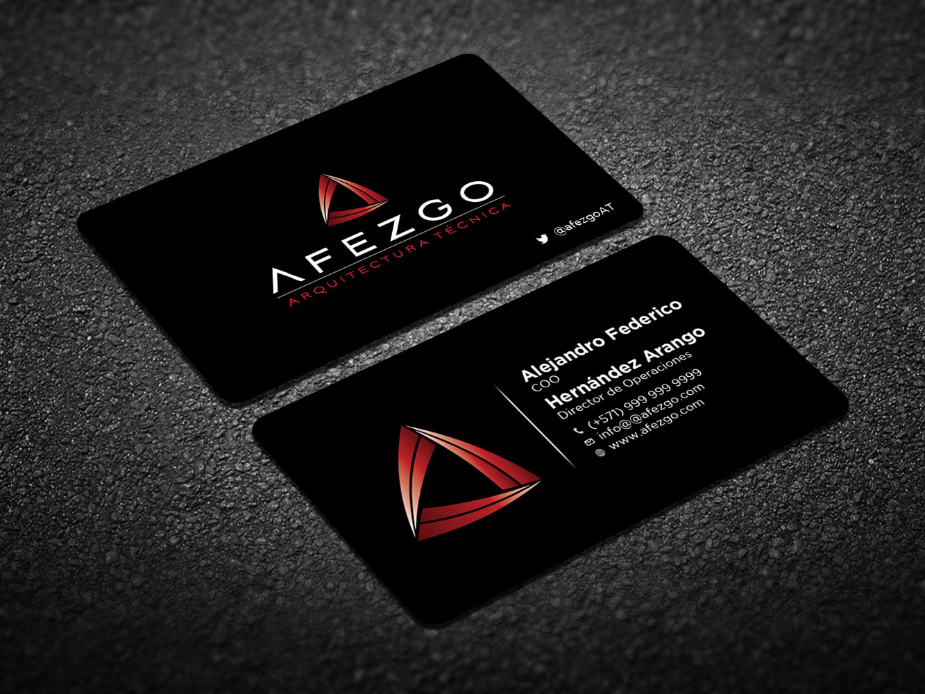 Business Card Design by Verified artistry (Design garden) for AFEZGO | Design #12439872