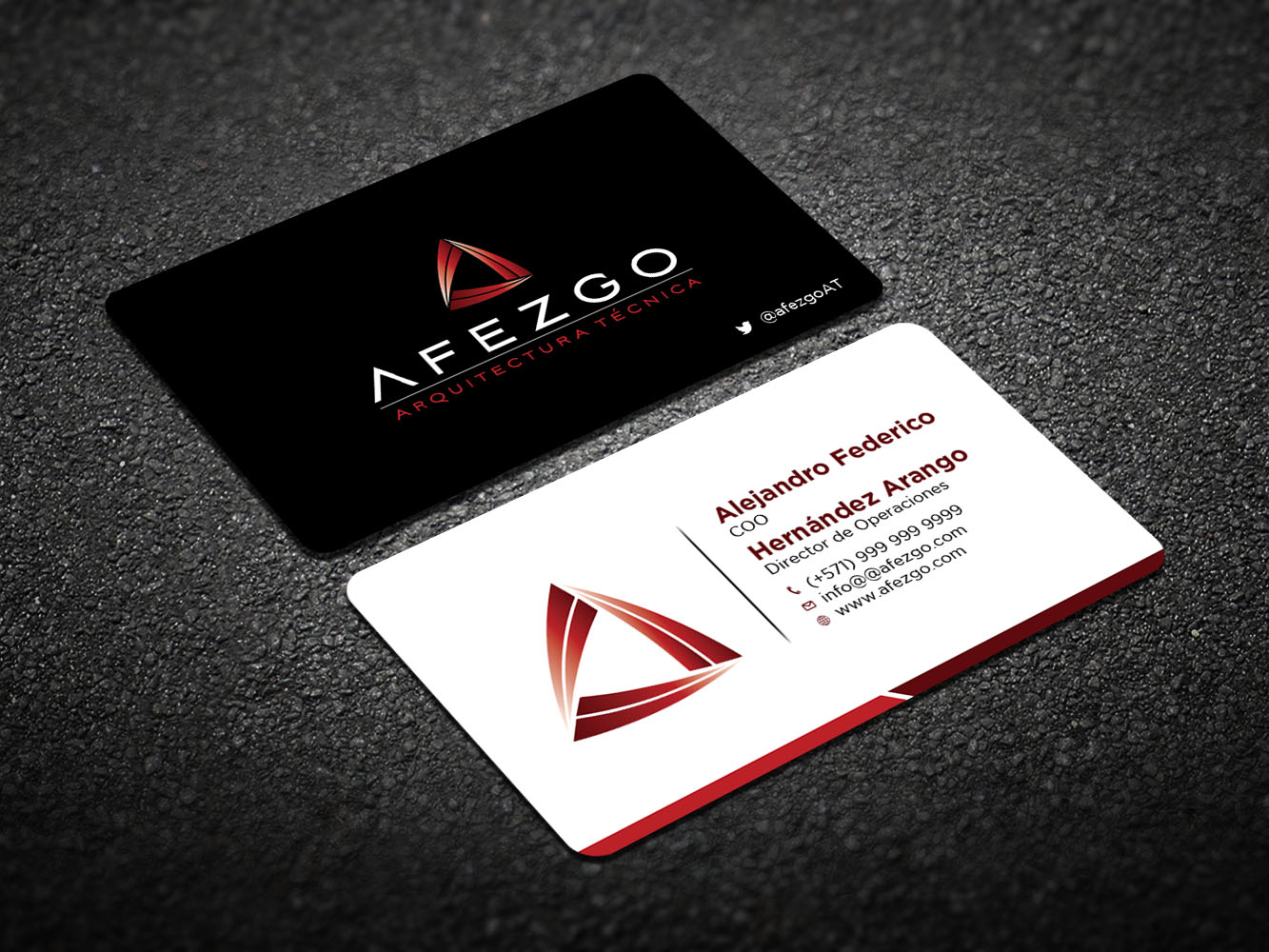 Business Card Design by Verified artistry (Design garden) for AFEZGO | Design #12439876