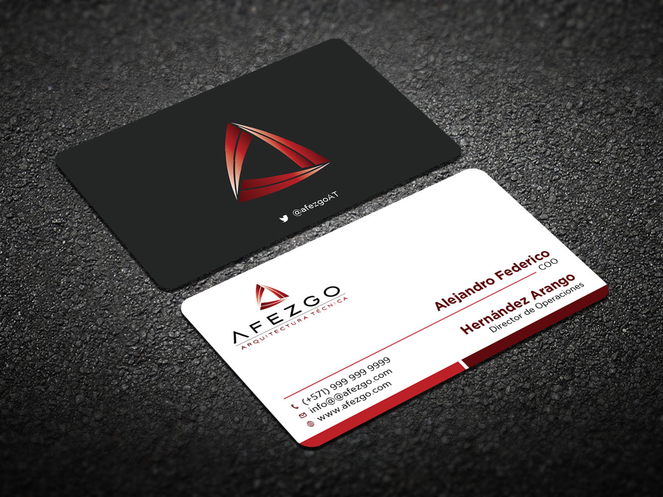 Business Card Design by Verified artistry (Design garden) for AFEZGO | Design #12439878