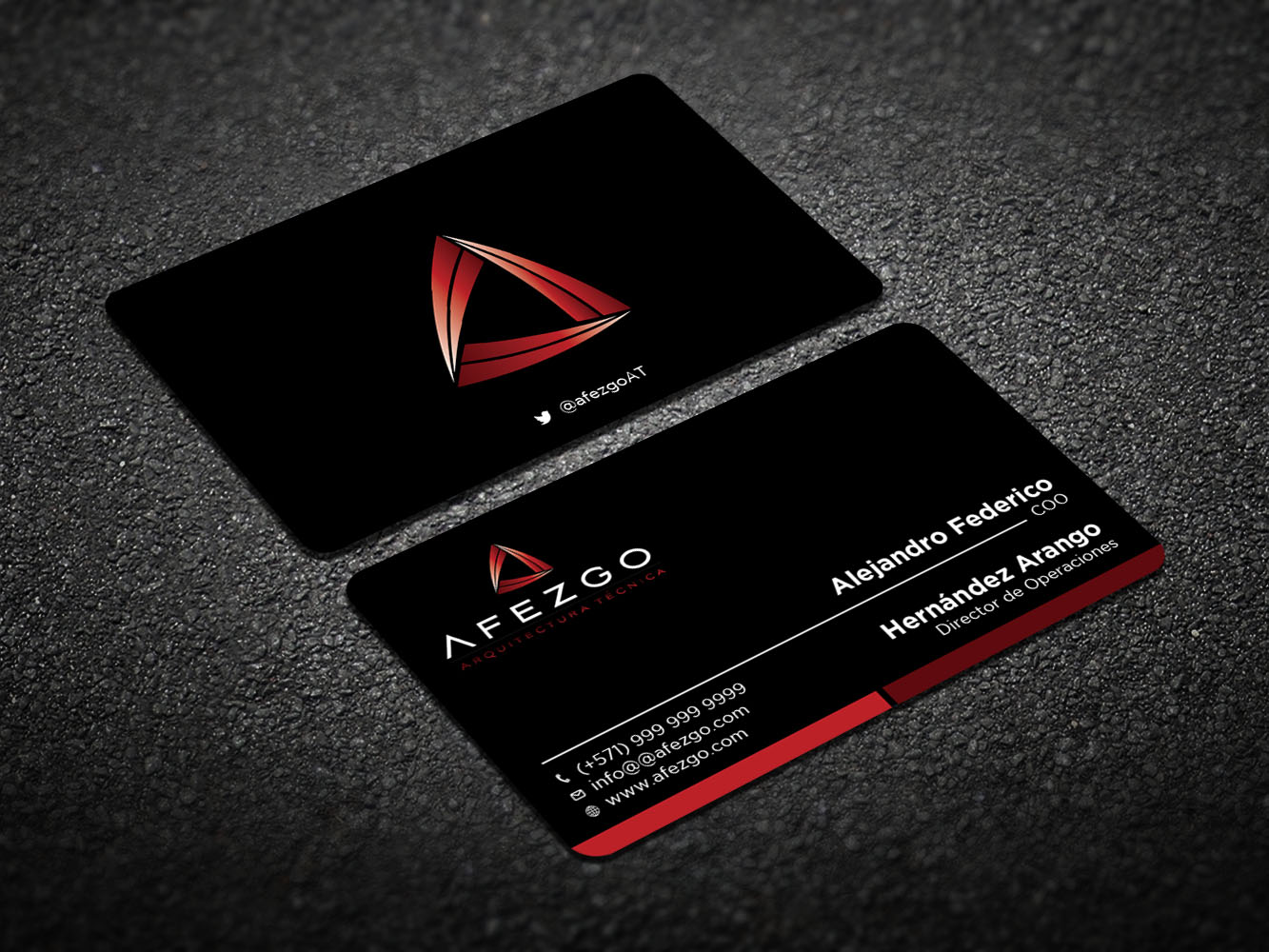 Business Card Design by Verified artistry (Design garden) for AFEZGO | Design #12439880