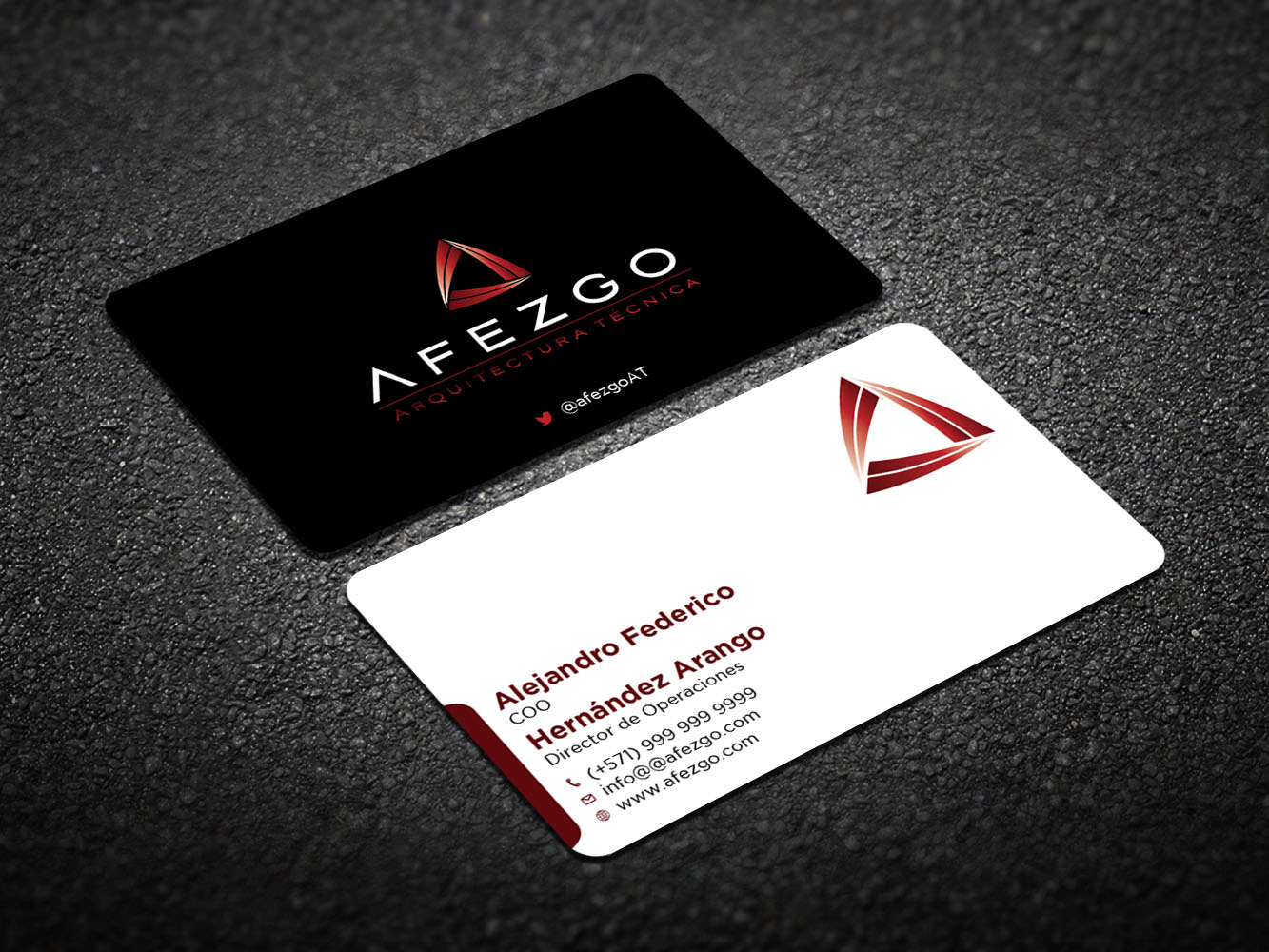 Business Card Design by Verified artistry (Design garden) for AFEZGO | Design #12439882