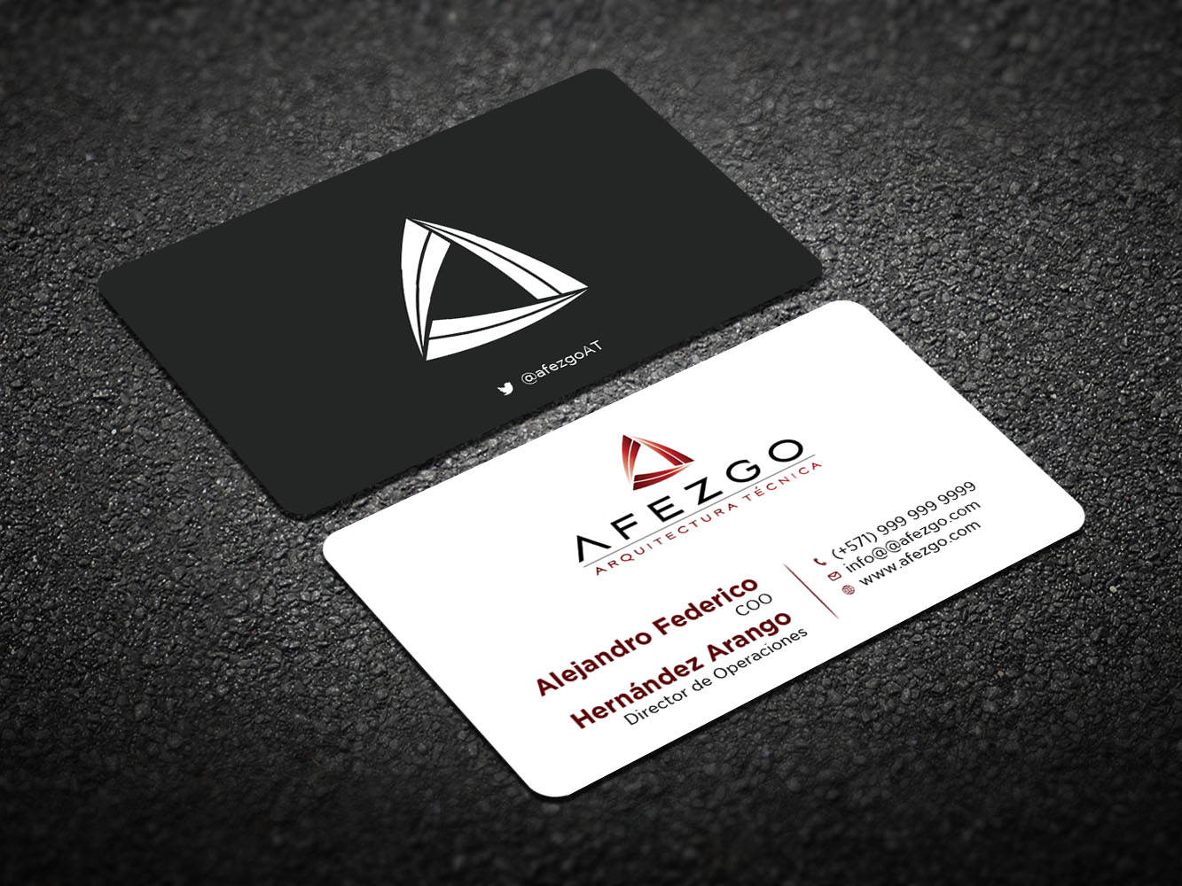 Business Card Design by Verified artistry (Design garden) for AFEZGO | Design #12439891