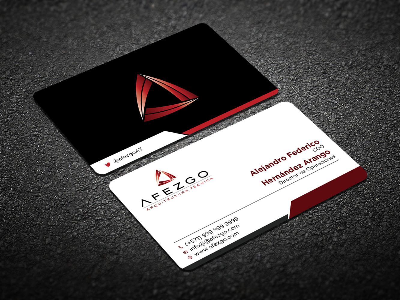 Business Card Design by Verified artistry (Design garden) for AFEZGO | Design #12439893