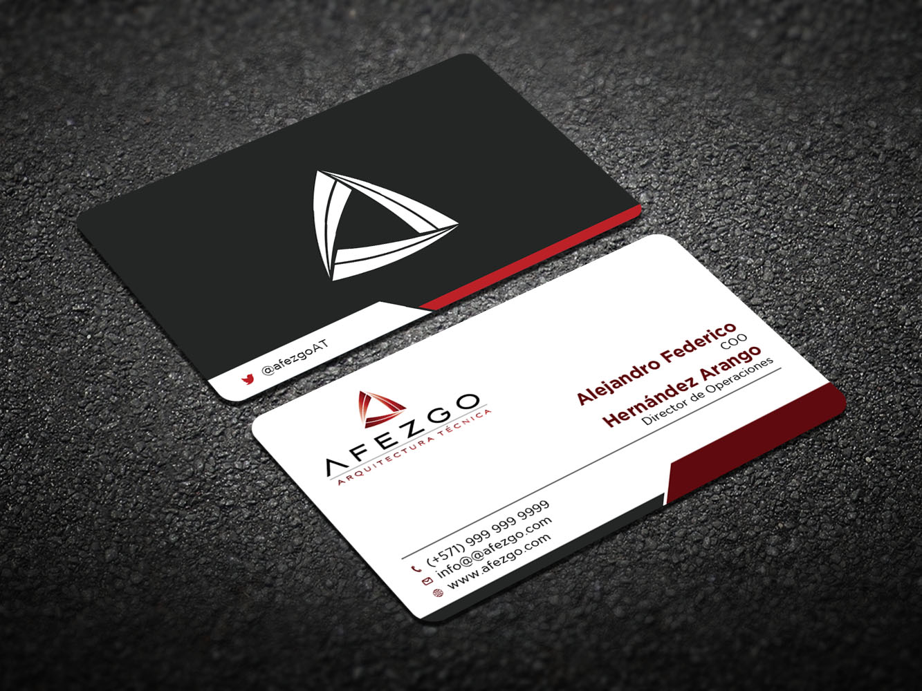 Visitenkarten-Design von Verified artistry (Design garden) für AFEZGO | Design #12439895