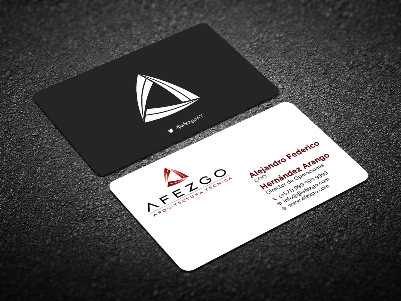 Diseño de Tarjeta de Presentación por Verified artistry (Design garden) para AFEZGO | Diseño #12439917