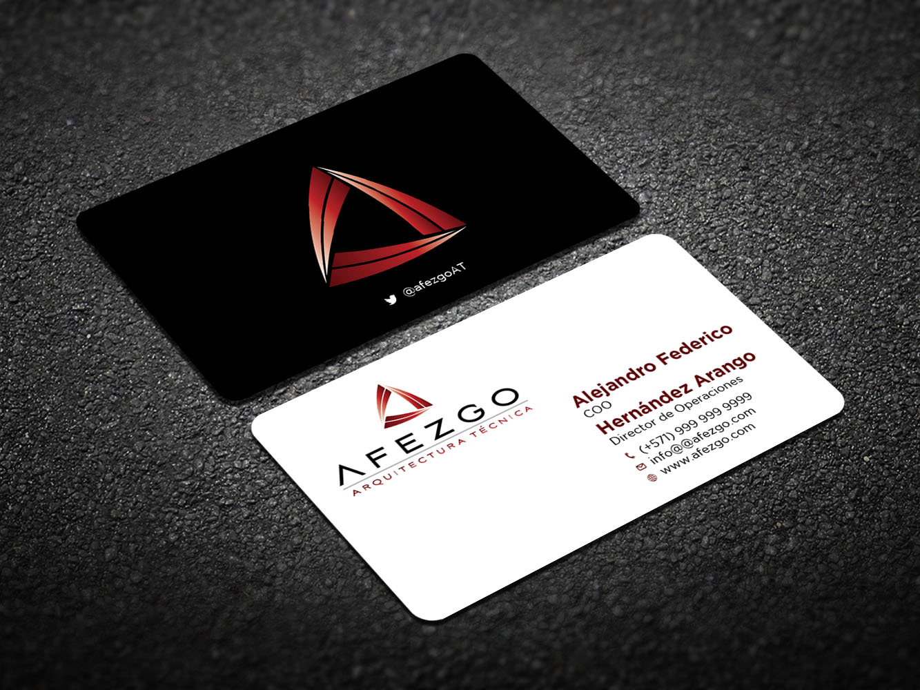Business Card Design by Verified artistry (Design garden) for AFEZGO | Design #12439938