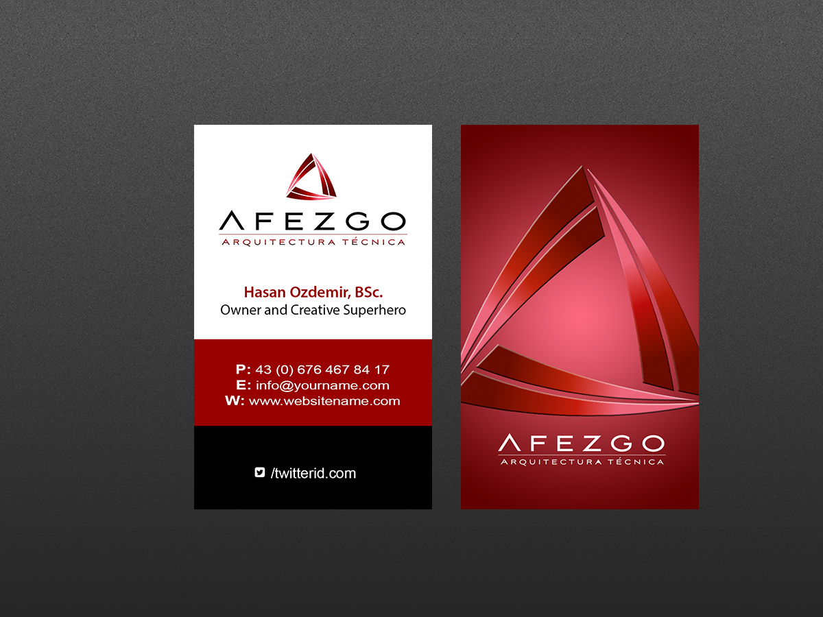 Business Card Design by Creations Box 2015 for AFEZGO | Design #12366750