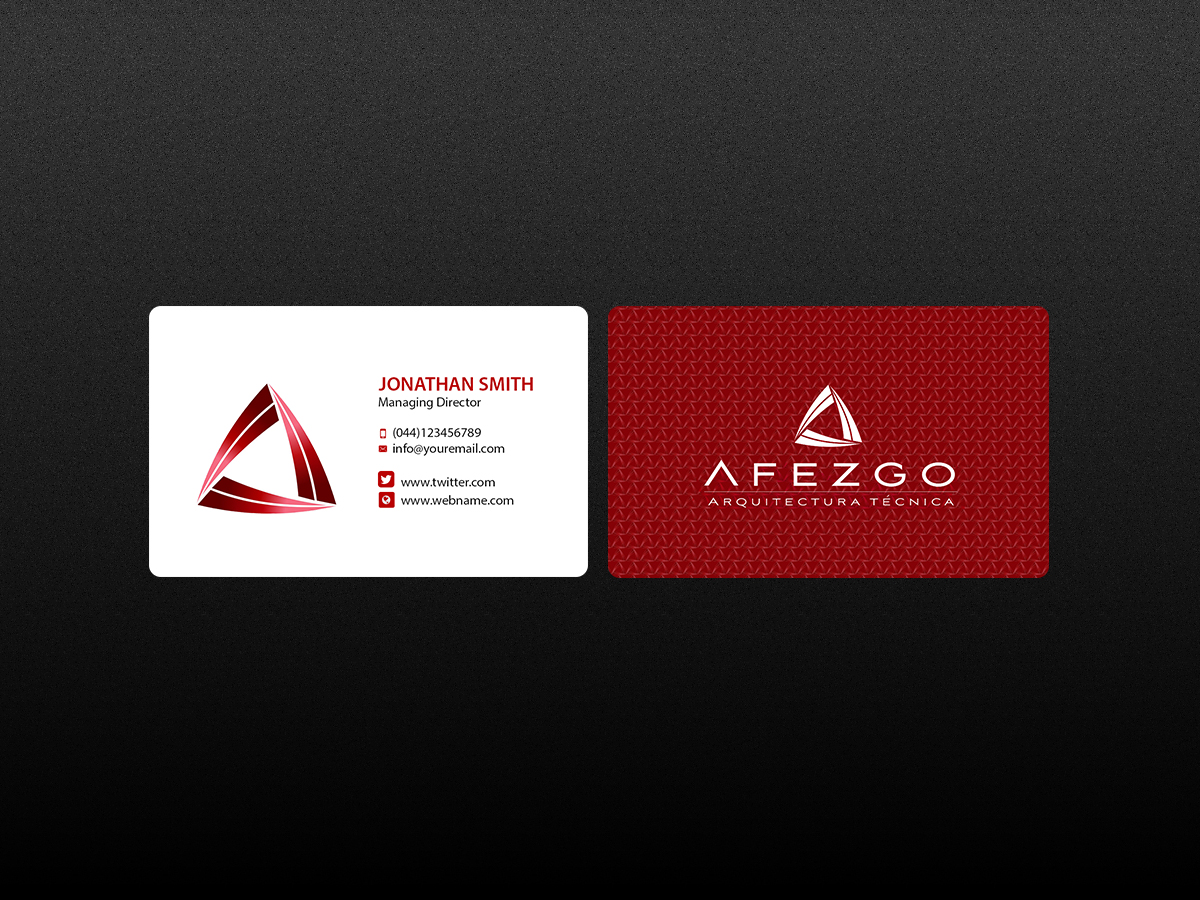 Business Card Design by Creations Box 2015 for AFEZGO | Design #12366760