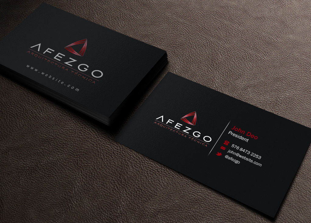 Diseño de Tarjeta de Presentación por Brand aid para AFEZGO | Diseño #12364427