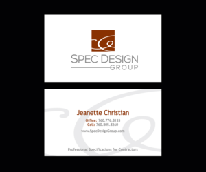 Spec Design Group New Business Card