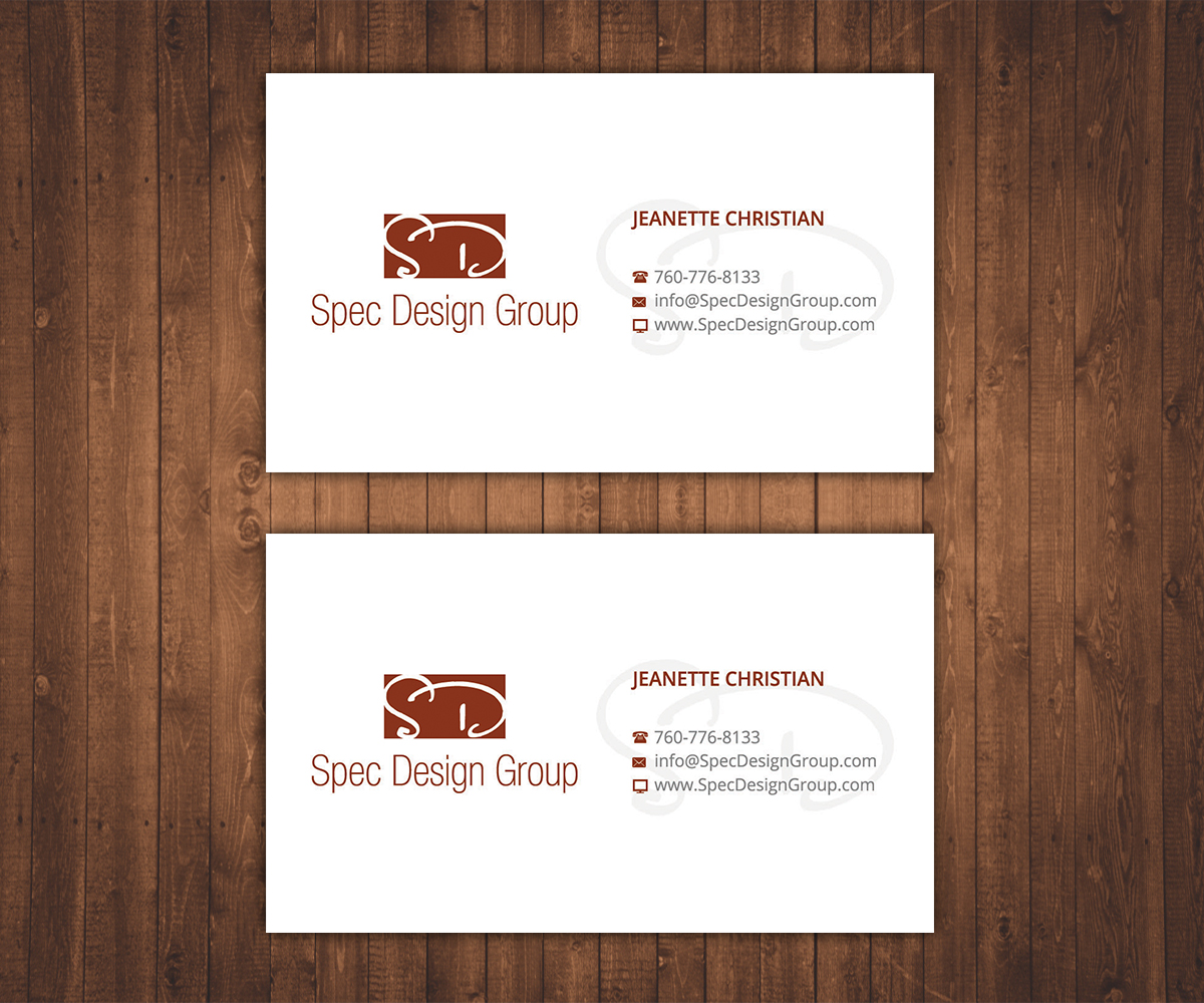 Business Card Design by Stylez Designz for Spec Design Group | Design #12360780