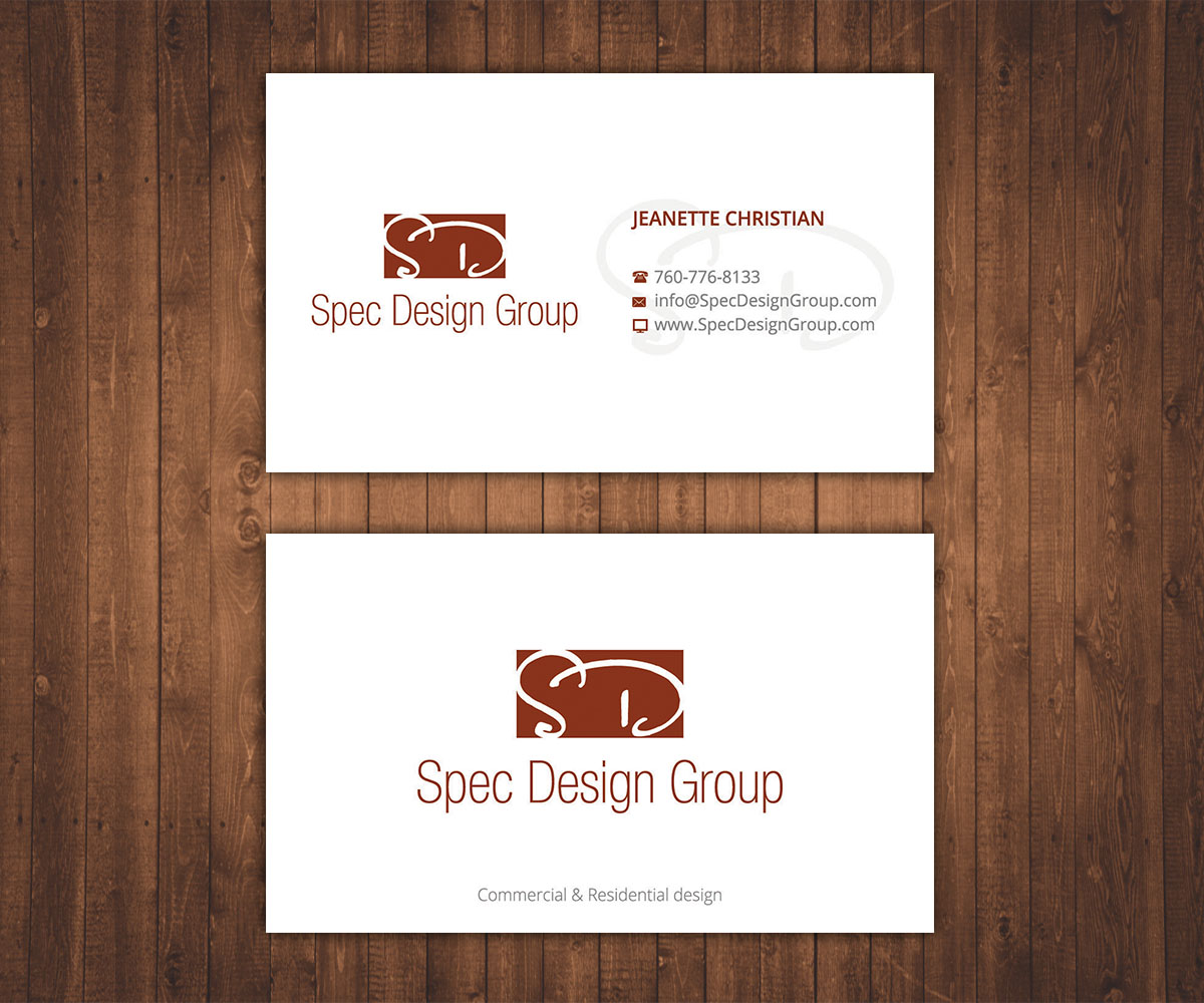 Business Card Design by Stylez Designz for Spec Design Group | Design #12360782