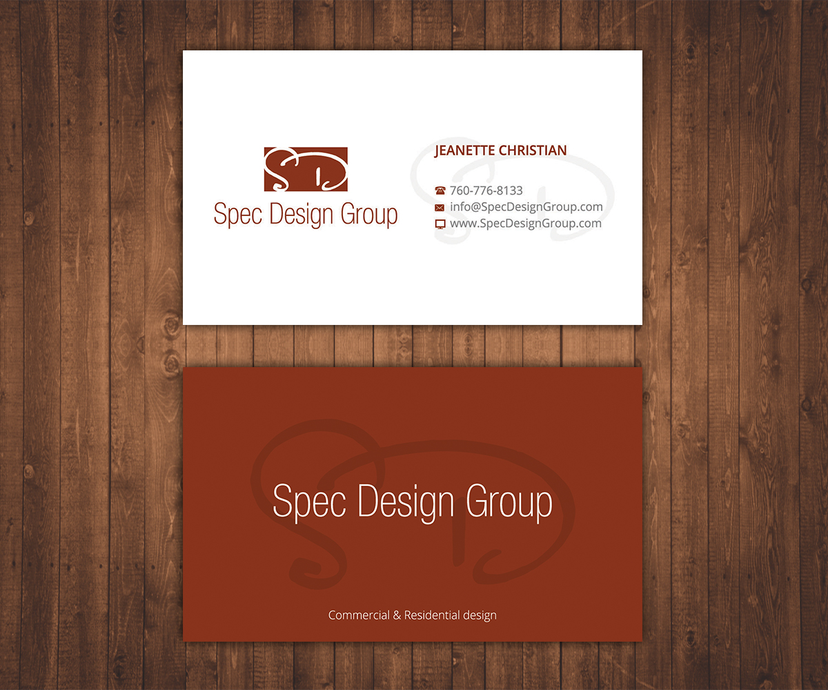 Business Card Design by Stylez Designz for Spec Design Group | Design #12360785