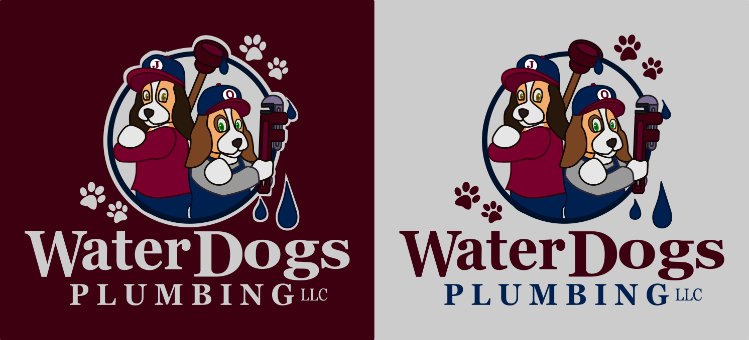 Logo Design by Asterios for Water Dogs Plumbing | Design #12391302