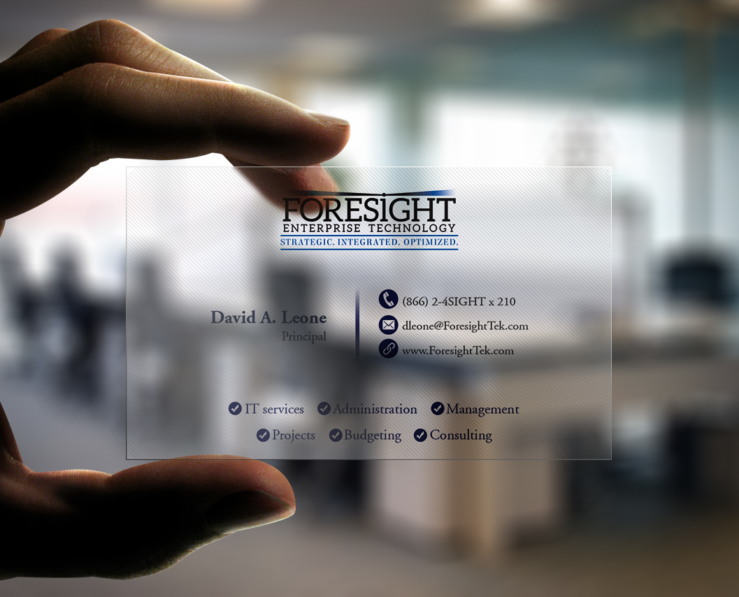 Business Card Design by Pointless Pixels India for Foresight Enterprise Technology | Design #12349898