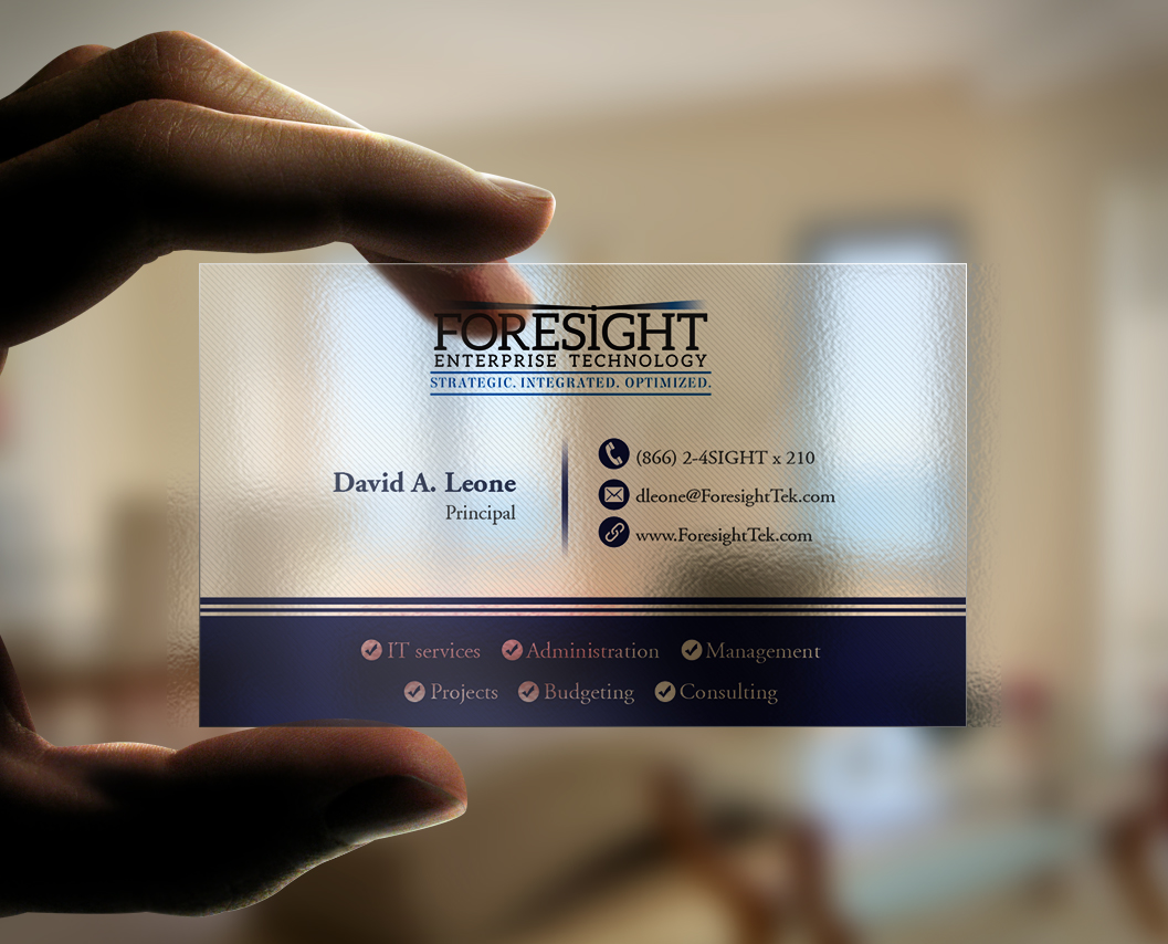 Business Card Design by Pointless Pixels India for Foresight Enterprise Technology | Design #12349900
