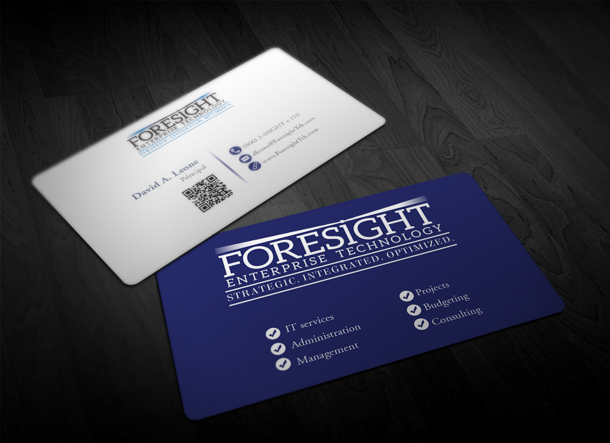 Business Card Design by Pointless Pixels India for Foresight Enterprise Technology | Design #12349998