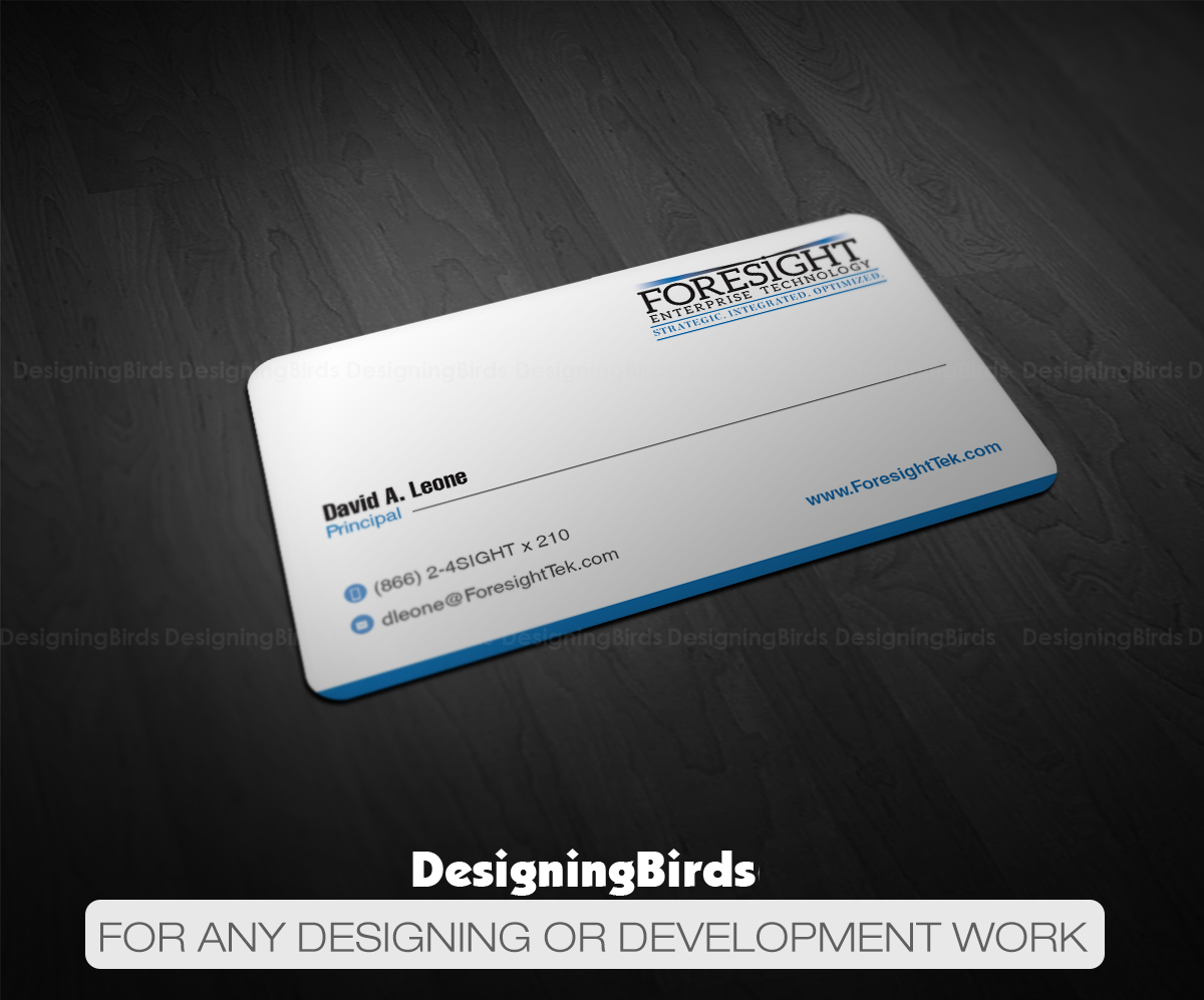 Business Card Design by Designing Birds for Foresight Enterprise Technology | Design #12350225