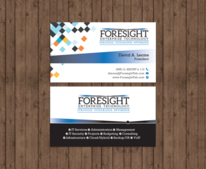 Business Card Design by chandrayaan.creative for Foresight Enterprise Technology | Design: #12419439