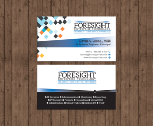 Business Card Design by chandrayaan.creative for Foresight Enterprise Technology | Design: #12478878