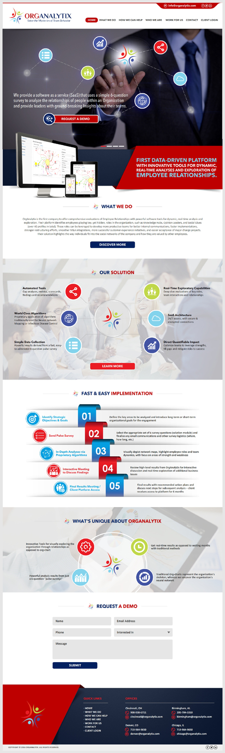 Web Design by -Marc- for OrgAnalytix | Design #12556892