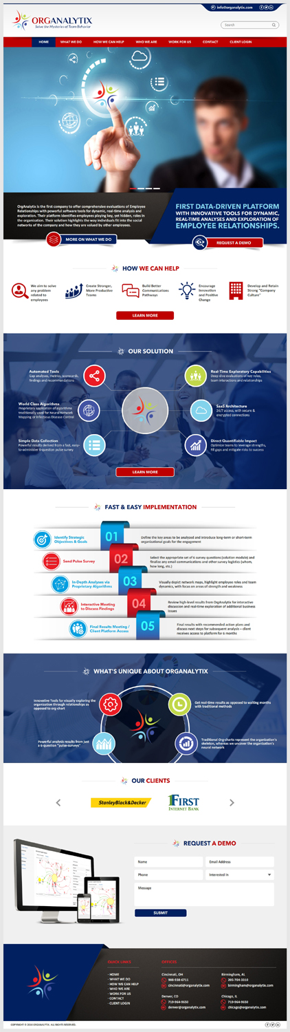 Web Design by -Marc- for OrgAnalytix | Design #12557700