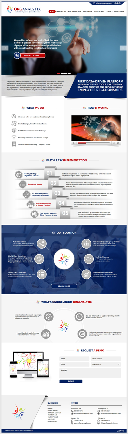 Web Design par -Marc- pour OrgAnalytix | Design #12665321