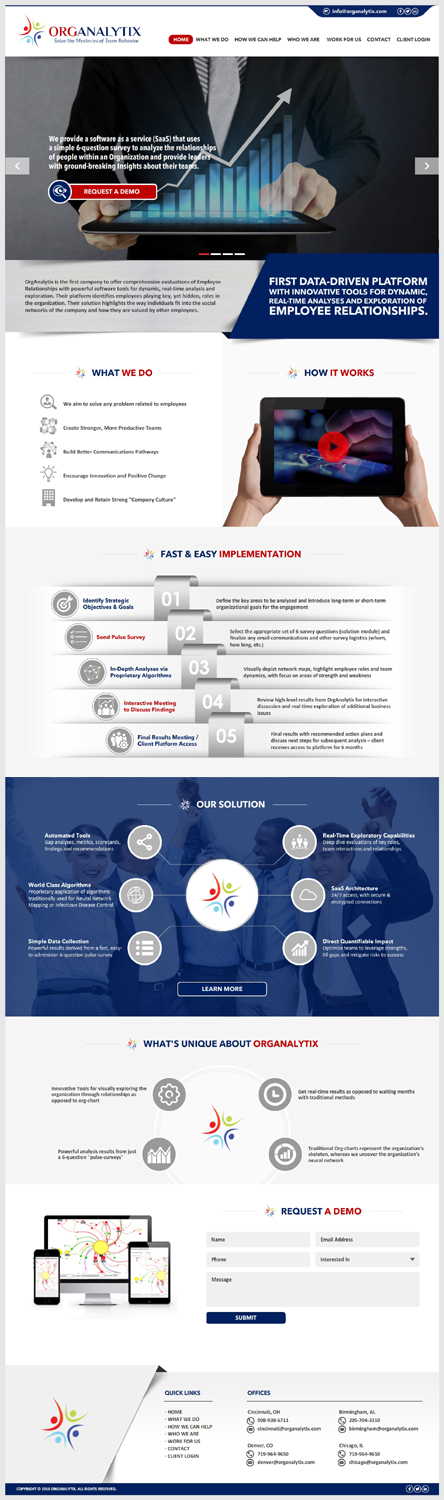 Web Design par -Marc- pour OrgAnalytix | Design #12665330