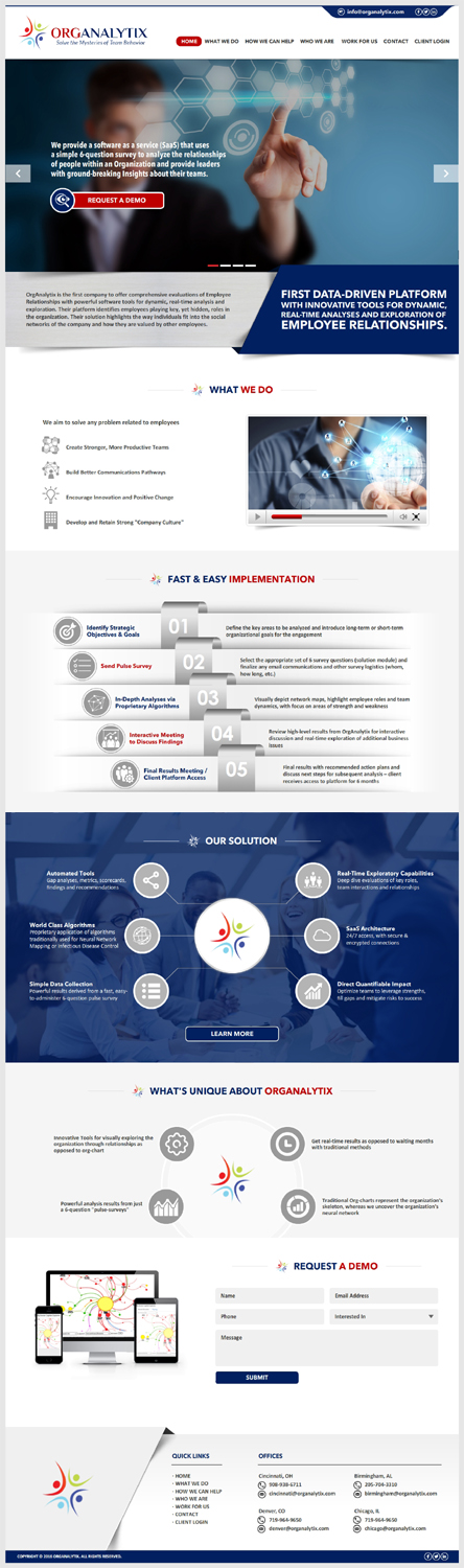 Web Design by -Marc- for OrgAnalytix | Design #12665336