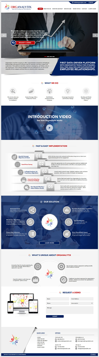 Web Design by -Marc- for OrgAnalytix | Design: #12670266