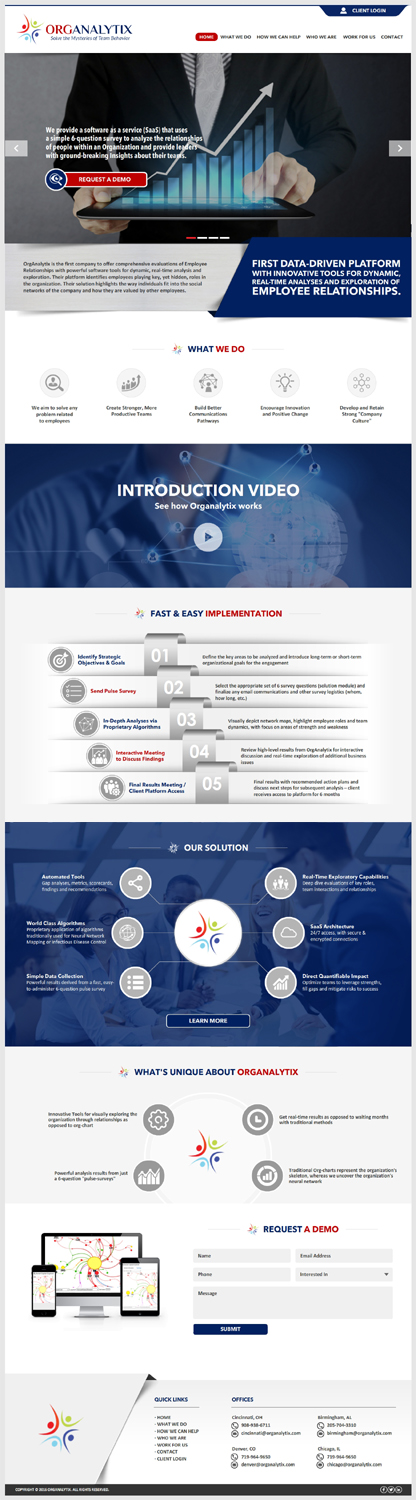 Web Design by -Marc- for OrgAnalytix | Design #12678730