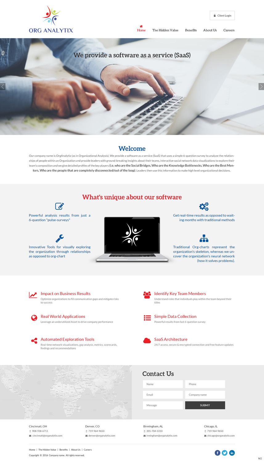 Web Design par pb pour OrgAnalytix | Design #12546054