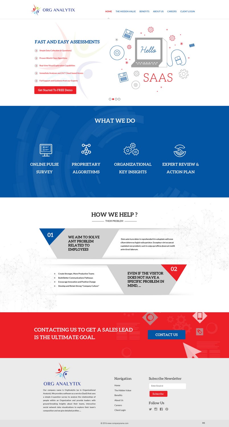 Web Design by pb for OrgAnalytix | Design #12556580