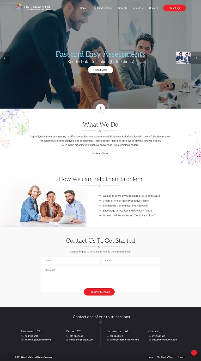Web Design par syrwebdevelopment pour OrgAnalytix | Design #12691782