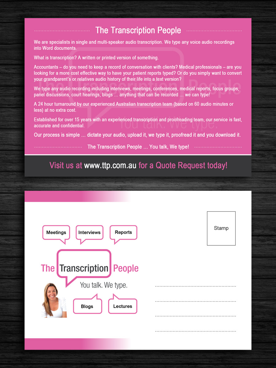 Flyer Design by Sandaruwan for The Transcription People Pty Ltd | Design #12349977