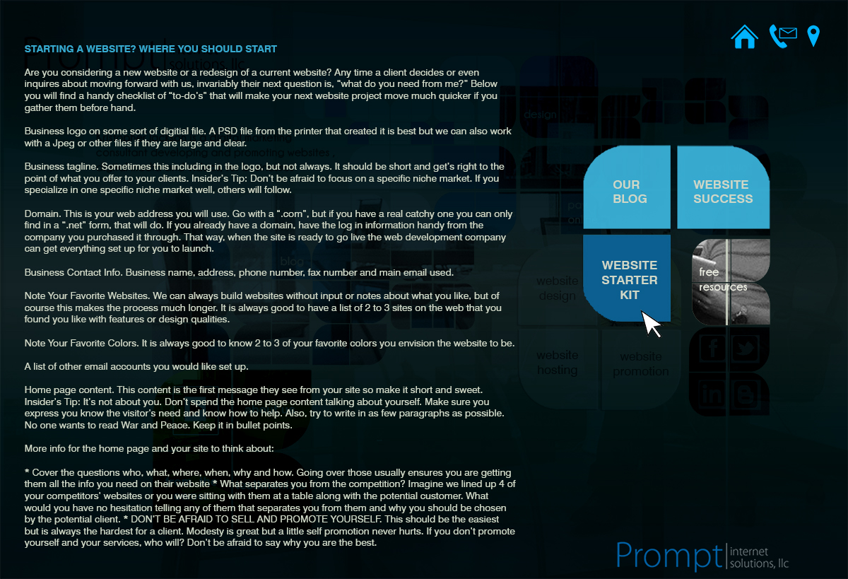 Web Design by Anuja Kanani for Prompt Internet Solutions, LLC | Design #2440183