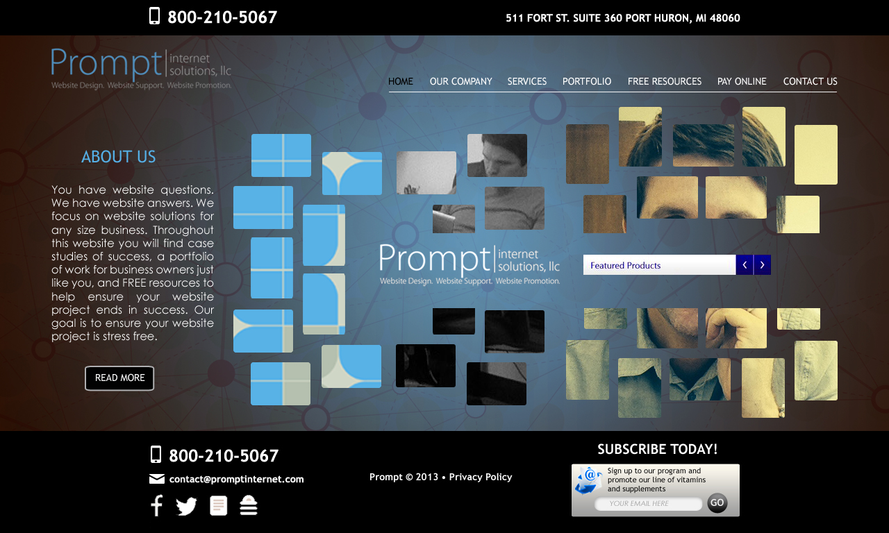Web Design by Bright Star for Prompt Internet Solutions, LLC | Design #2440351