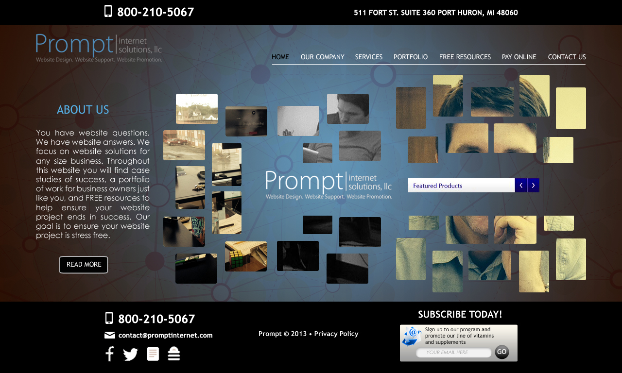 Web Design by Bright Star for Prompt Internet Solutions, LLC | Design #2451302