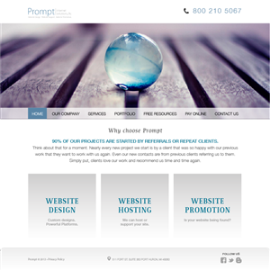 Web Design by Phuong Anh for Prompt Internet Solutions, LLC | Design: #2553094