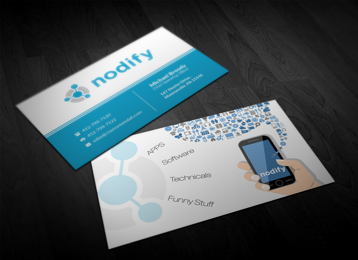 Visitenkarten-Design von Pointless Pixels India für nodify e.U. | Design #12357840