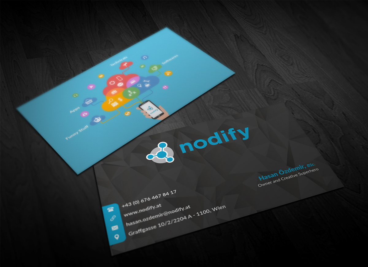 Visitenkarten-Design von Pointless Pixels India für nodify e.U. | Design #12382696